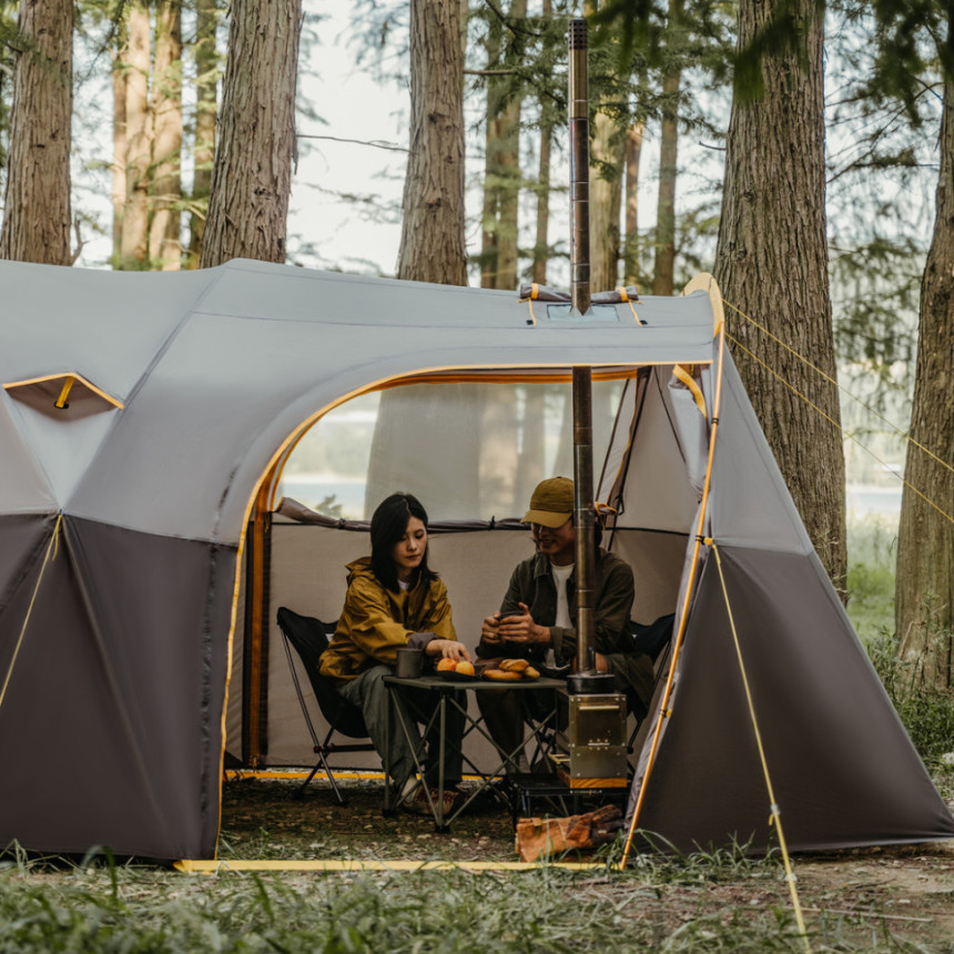 Намет шестимісний Naturehike, KOTA 6, CNK2450WS031, 75D, світло-коричневий