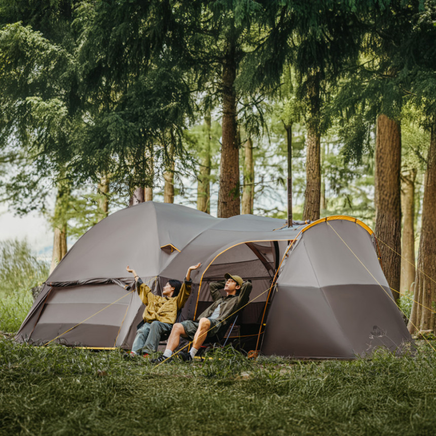 Намет шестимісний Naturehike, KOTA 6, CNK2450WS031, 75D, світло-коричневий