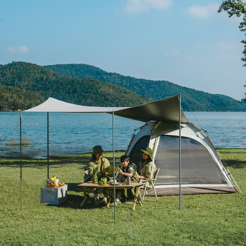 Намет чотиримісний із тентом автоматичний Naturehike Ango CNK2550WS010, сірий
