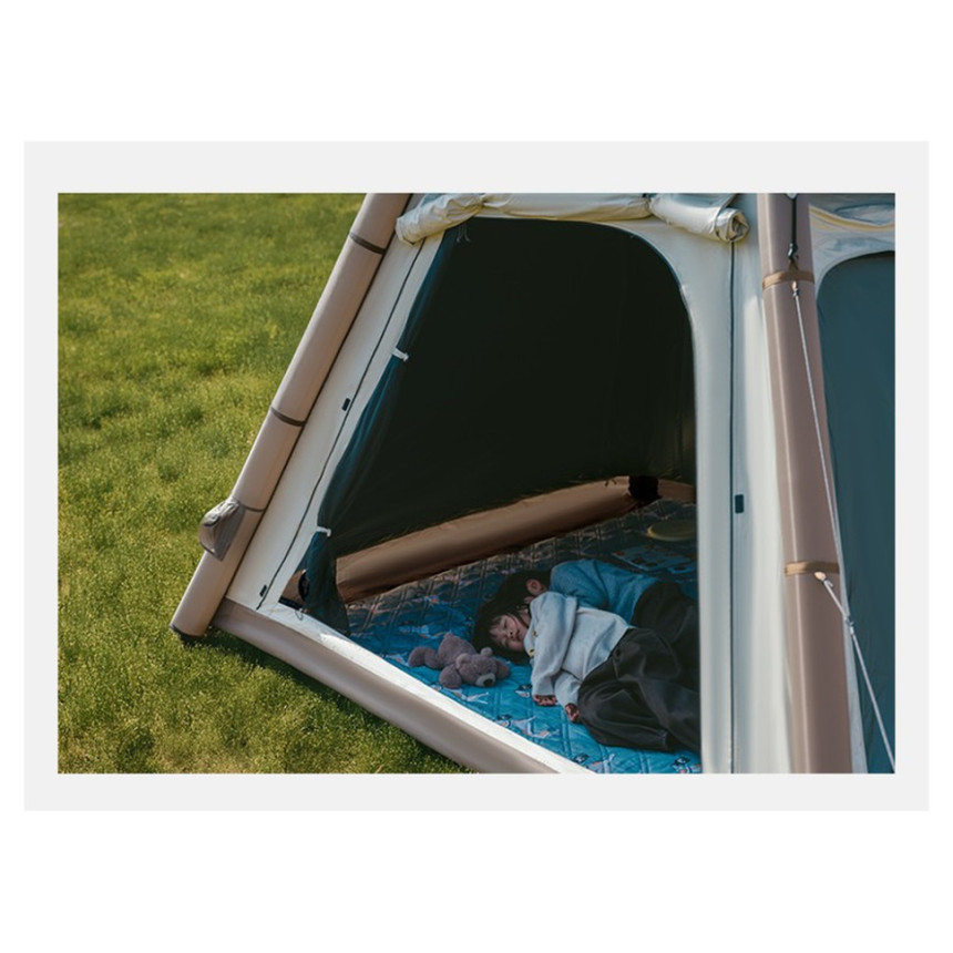 Намет чотиримісний автоматичний надувний із тентом Naturehike Ango CNK2550WS017, коричневий