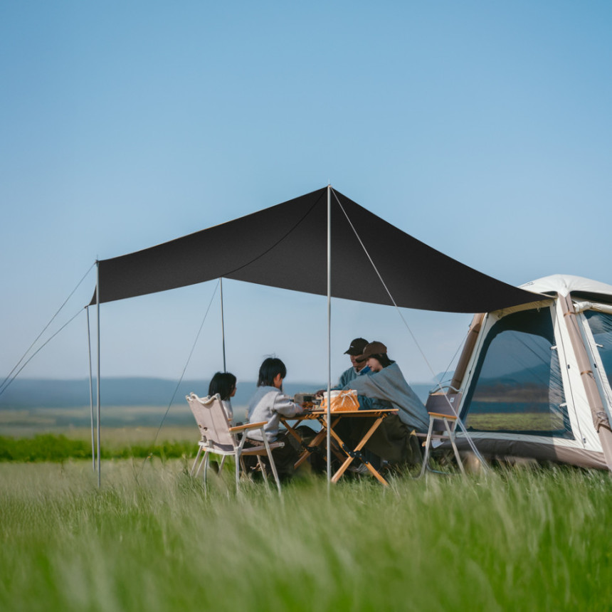 Намет чотиримісний автоматичний надувний із тентом Naturehike Ango CNK2550WS017, коричневий