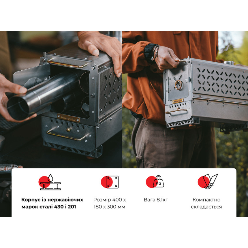 Кемпінгова піч твердопаливна Naturehike CNK2300CW021
