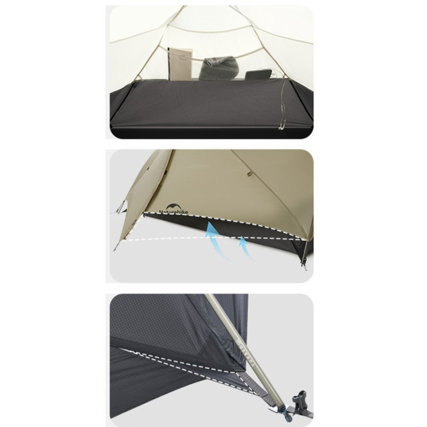 Намет двомісний ультралегкий Naturehike Mongar UL CNK2550WS016, коричневий