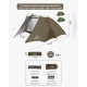 Намет двомісний Naturehike CNK2300ZP040, коричневий