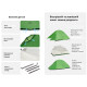 Намет надлегкий двомісний Naturehike Cloud Up Base 2 CNK2450WS032, зелений