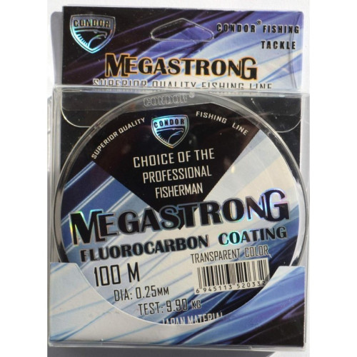 Волосінь Condor MegaStrong Fluorocarbon Coating 100м, діаметр 0,25мм Волосінь Condor MegaStrong Fluorocarbon Coating 100м, діаметр 0,25мм