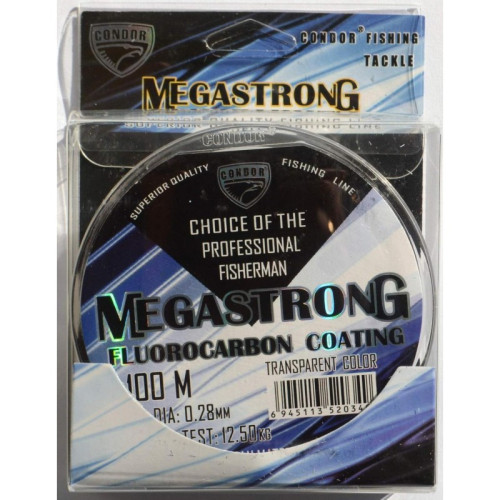Волосінь Condor MegaStrong Fluorocarbon Coating 100м, діаметр 0,28мм Волосінь Condor MegaStrong Fluorocarbon Coating 100м, діаметр 0,28мм
