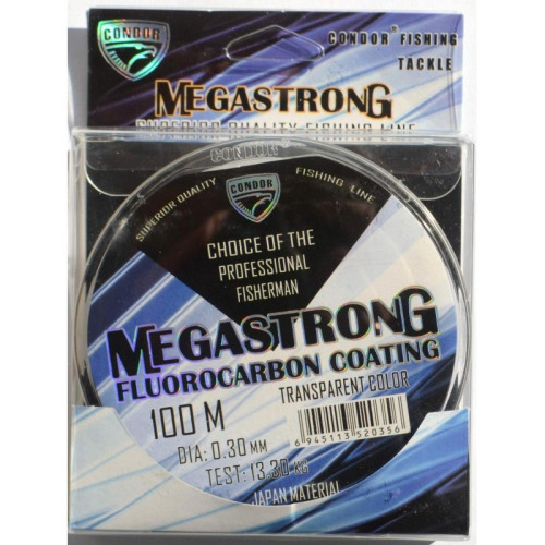 Волосінь Condor MegaStrong Fluorocarbon Coating 100м, діаметр 0,30мм Волосінь Condor MegaStrong Fluorocarbon Coating 100м, діаметр 0,30мм