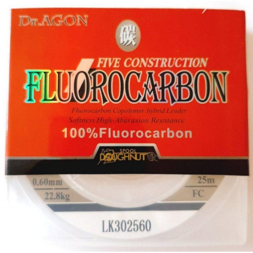 Флюорокарбон Dr.AGON FIVE CONSTRUCTION, 25м, діаметр 0,60мм