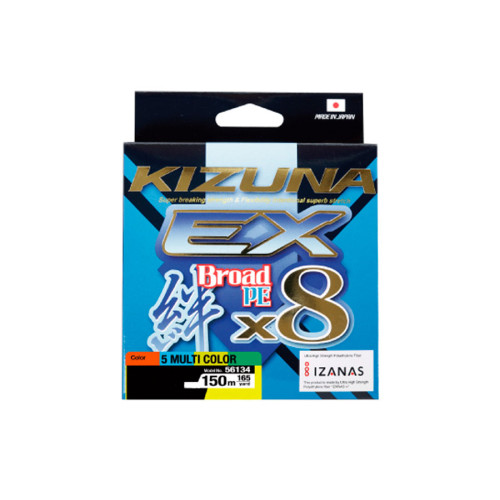 Шнур Owner Kizuna EX X8 Broad PE Multi Color 150м 0.19мм Шнур Owner Kizuna EX X8 Broad PE Multi Color 150м 0.19мм