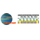 Шнур Owner Kizuna EX X8 Broad PE Multi Color 150м 0.19мм