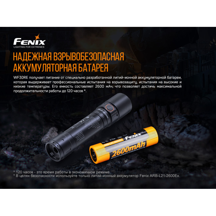 Ліхтар ручний вибухобезпечний Fenix WF30RE