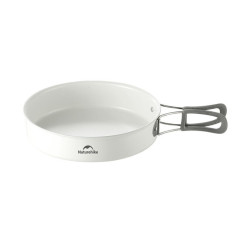 Сковорідка зі складаною ручкою Naturehike CNK2450CF013, 17,5 см, алюміній, біла