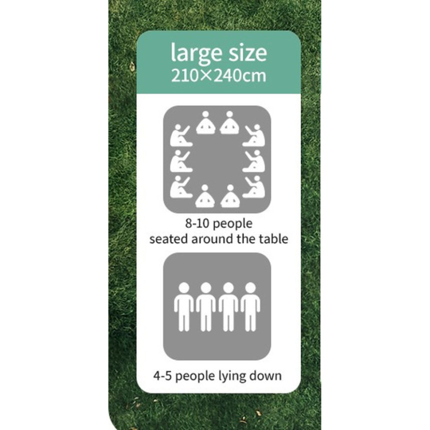 Килимок для пікніка Naturehike 210*240 CNK2350WS010, світло-салатний