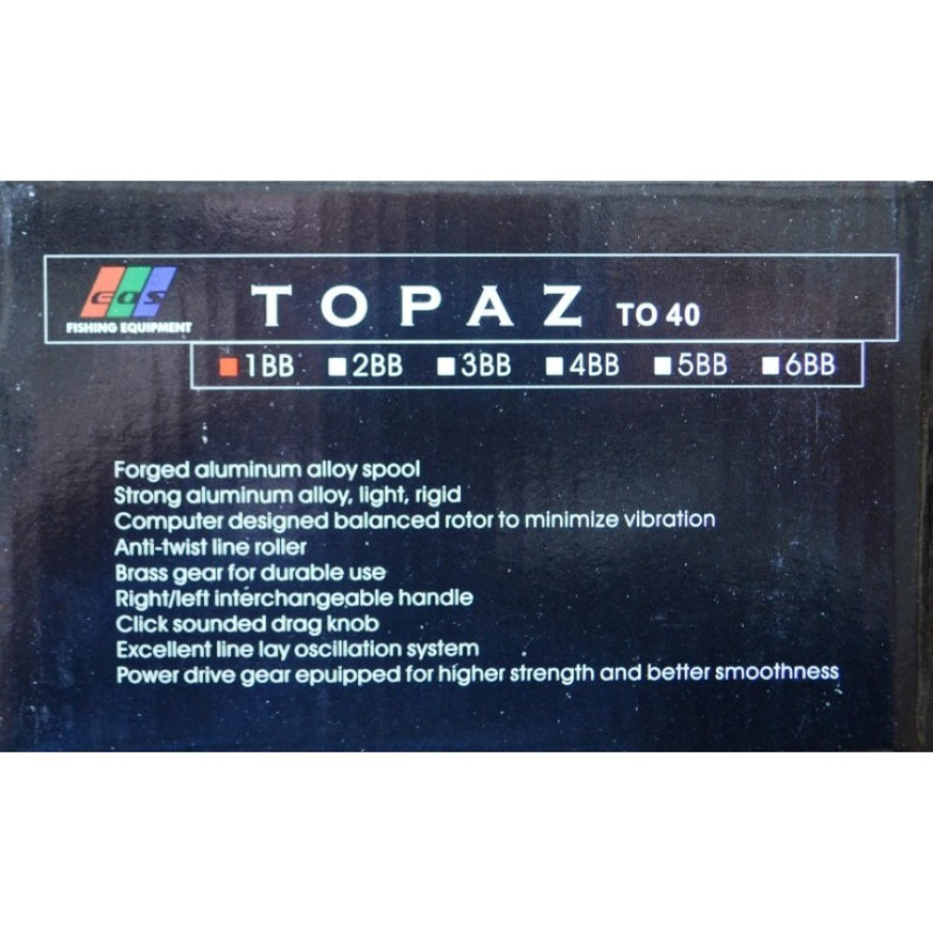 Котушка рибальська EOS TOPAZ 40, підшипників 1