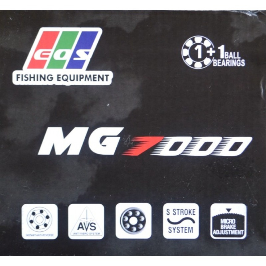 Рибальська котушка EOS MG 7000, 1+1 підшипників