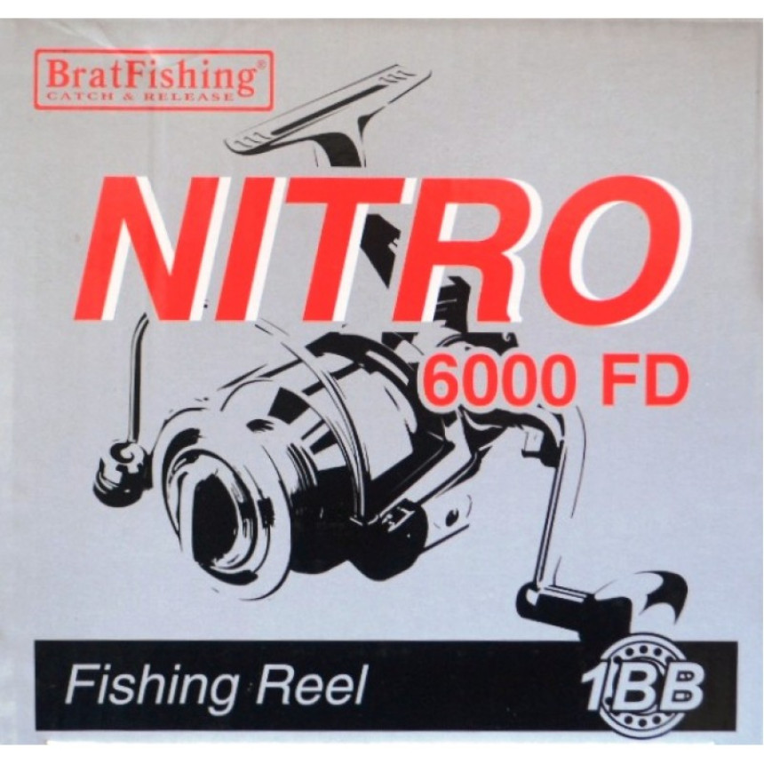 Котушка для спінінга BratFishing NITRO 6000 FD, 1 подш.