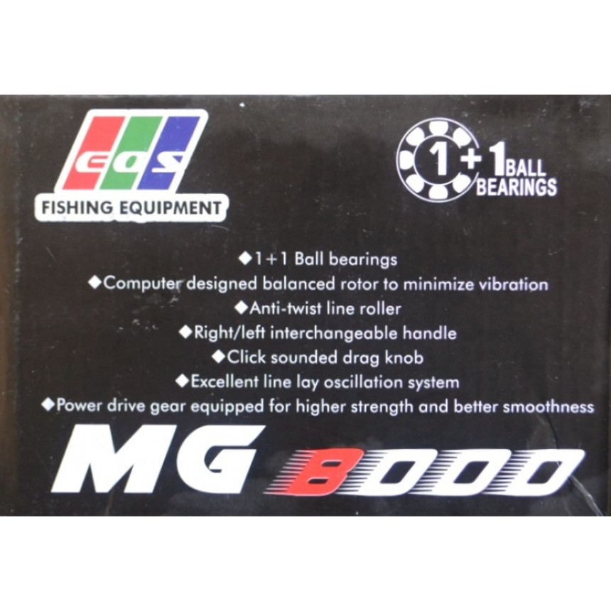 Рибальська котушка EOS MG 8000/, 1+1 підшипників