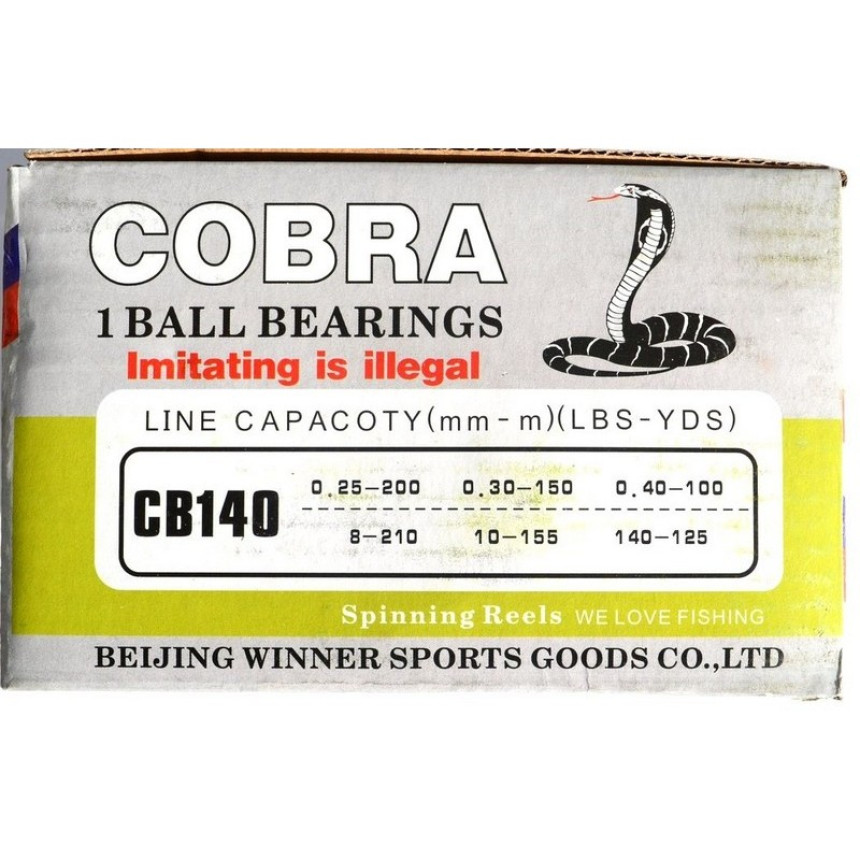 Котушка спінінгова Cobra Winner, 1 підшипник