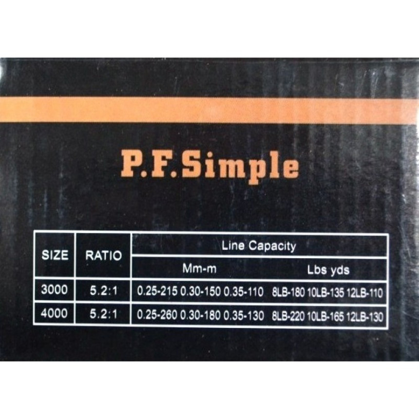 Котушка для риболовлі, EOS PF Simple 3000, 3+1 підшипник