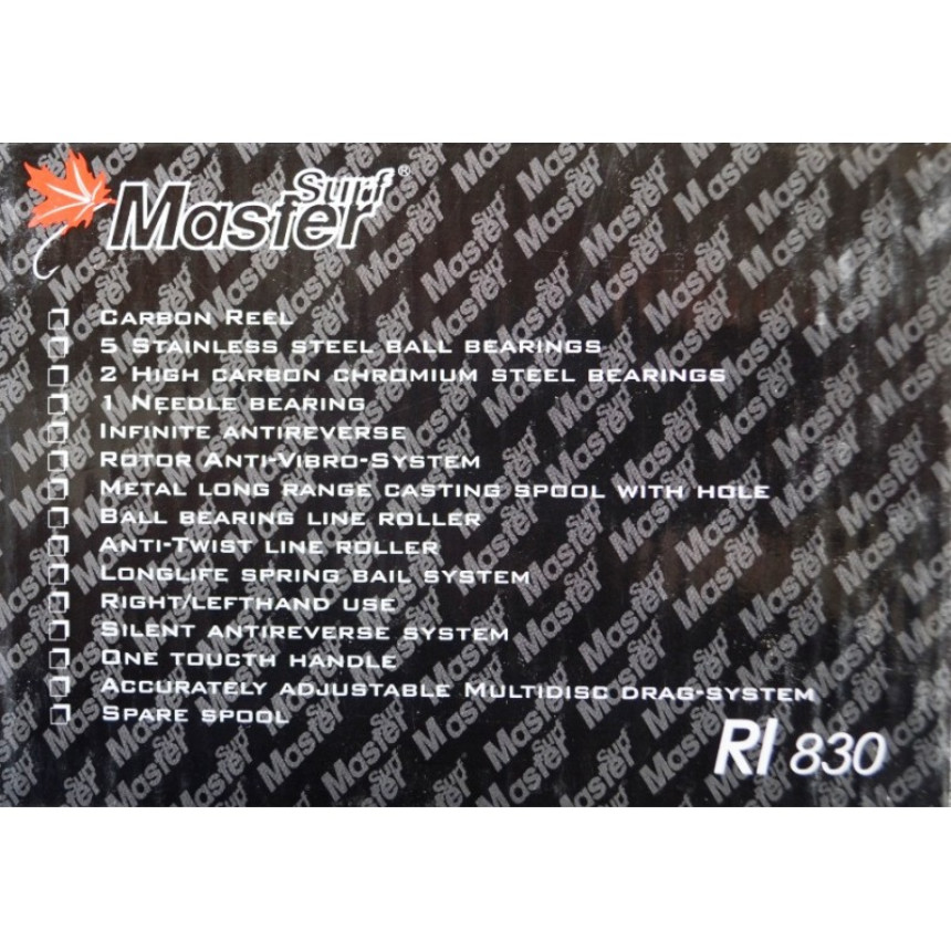 Котушка рибальська, Surf Master Royal 830 7+1 підшипник, розмір 830
