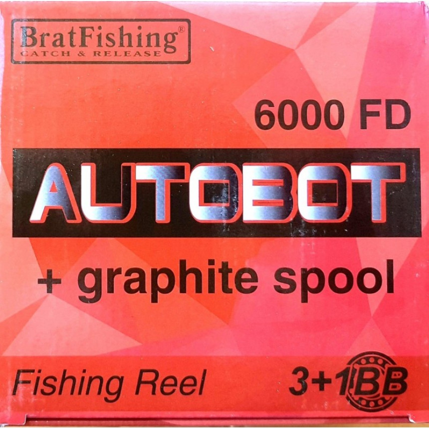Котушка BratFishing, AUTOBOT 6000 FD, 3+1 подш.