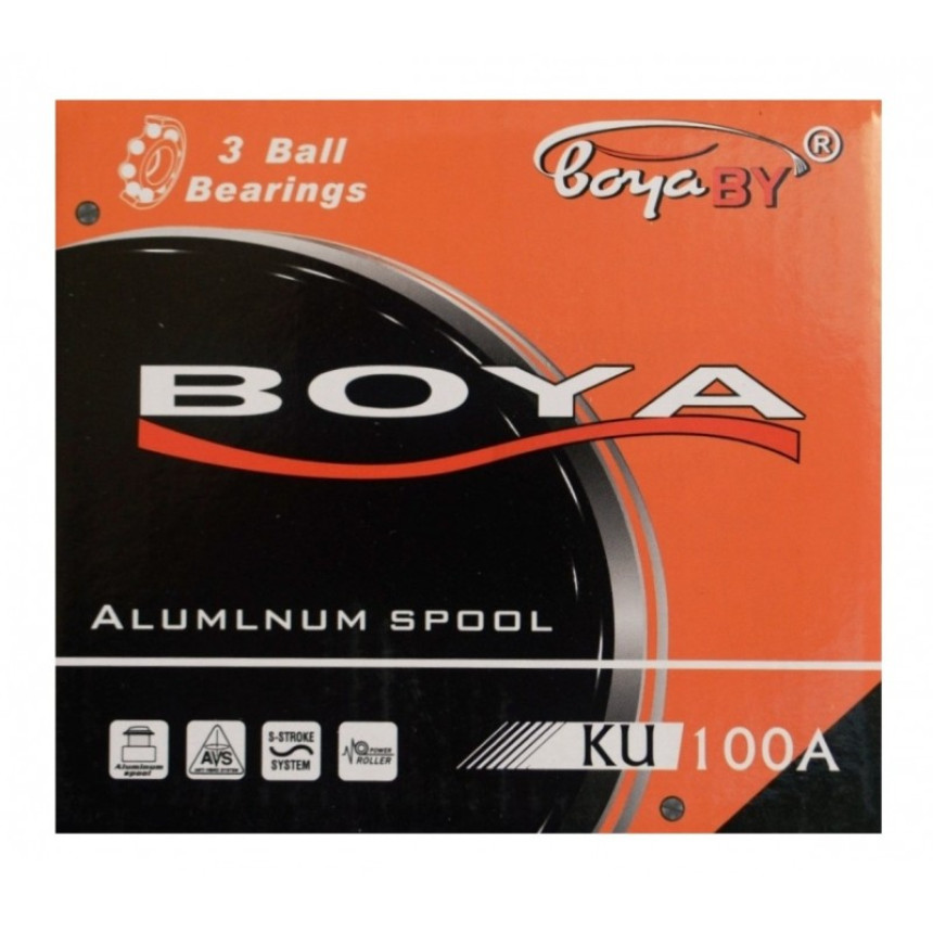 Котушка для спінінга, BoyaBy KU 100A, розмір 100, 3 підшипники