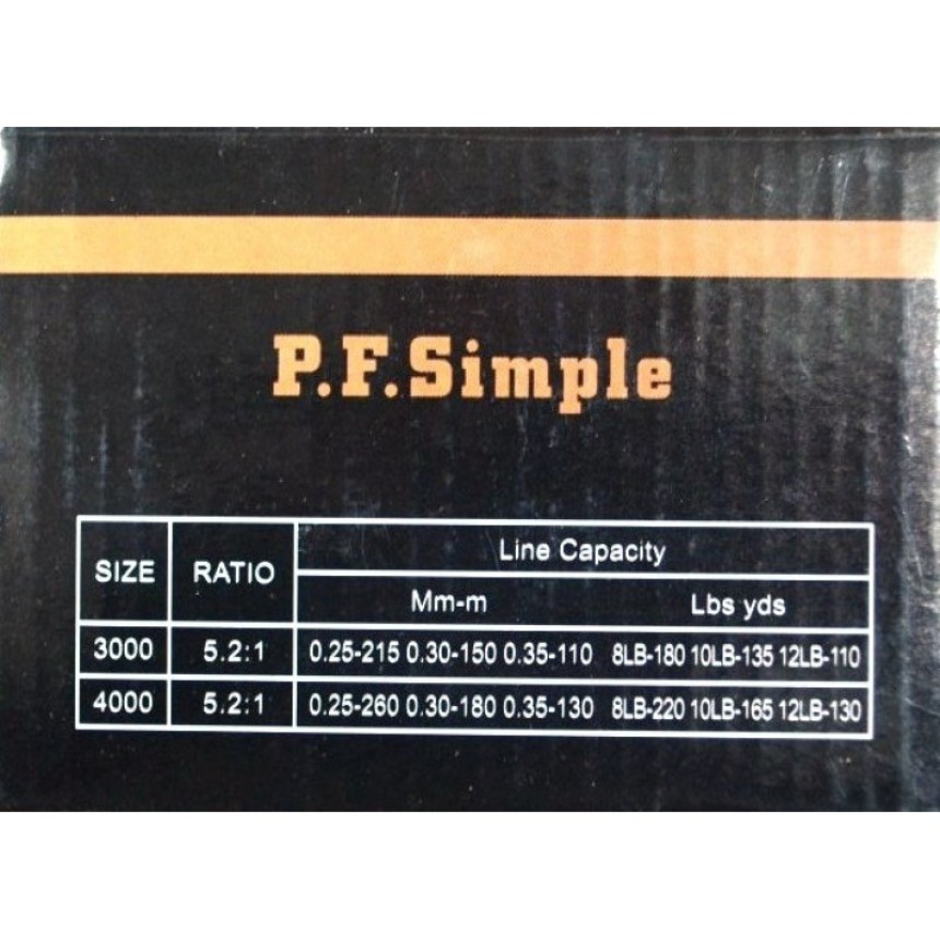 Котушка рибальська, EOS PF Simple 4000, 3+1 підшипник