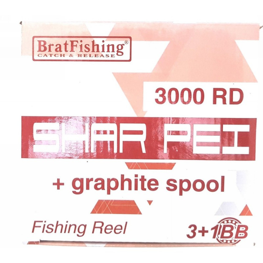 Котушка BratFishing, SHAR PEI 3000 RD, 3+1 подш.