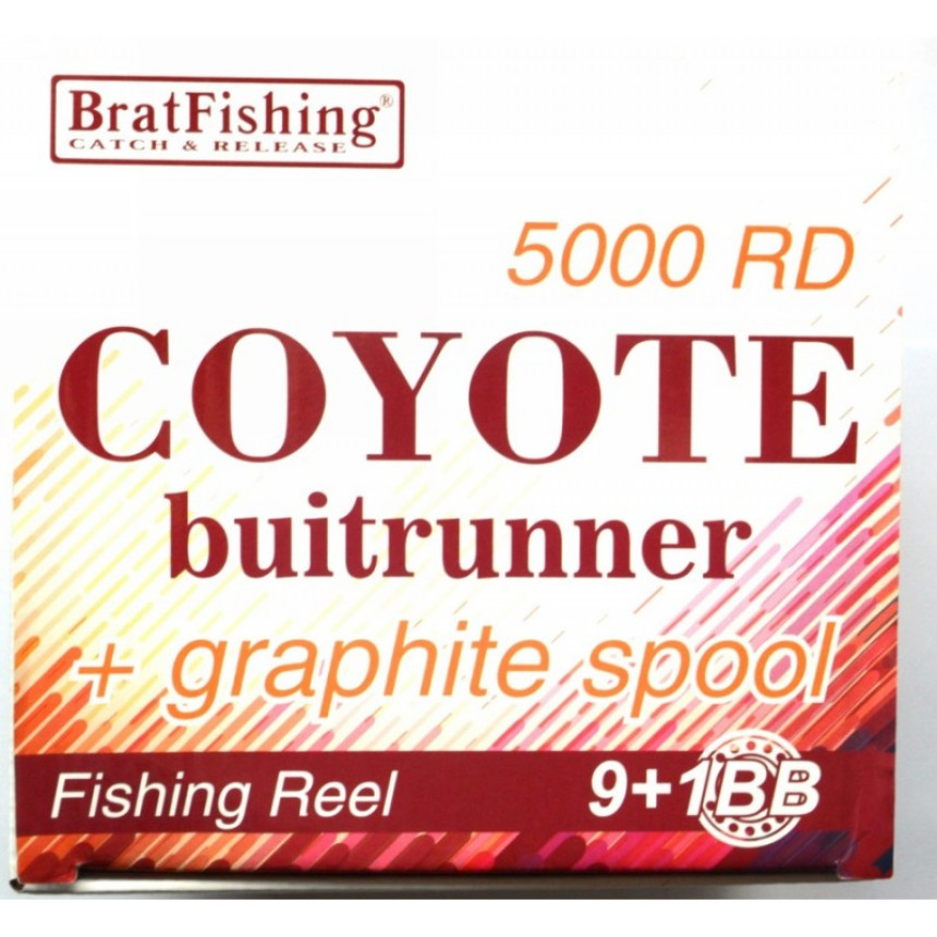 Котушка для спінінга Братфишинг COYOTE 5000 BAITRUNNER RD, з бейтраннером 9+1 подш.