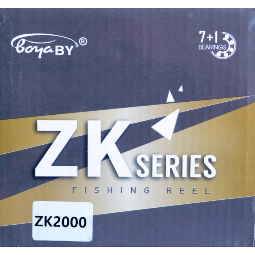Котушка рибальська, BoyaBy ZK 2000, 7+1 підшипник, розмір 2000