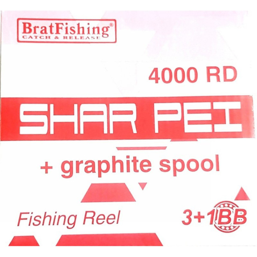 Котушка BratFishing, SHAR PEI 4000 RD, 3+1 подш.