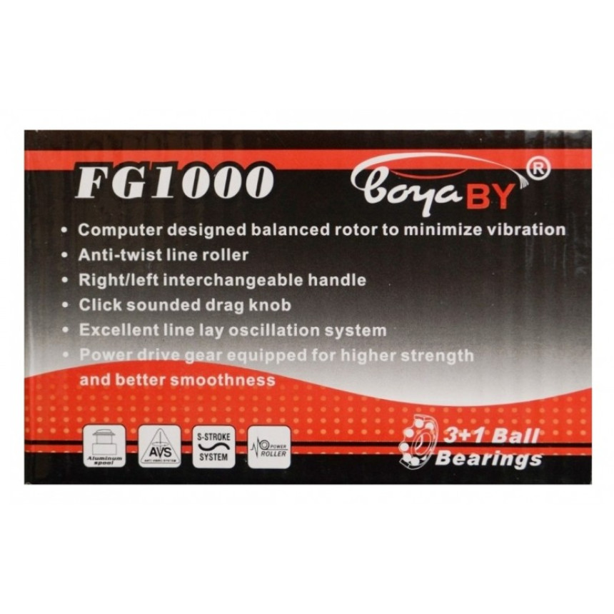 Котушка для риболовлі BoyaBy FG 1000, 4+1 підшипників