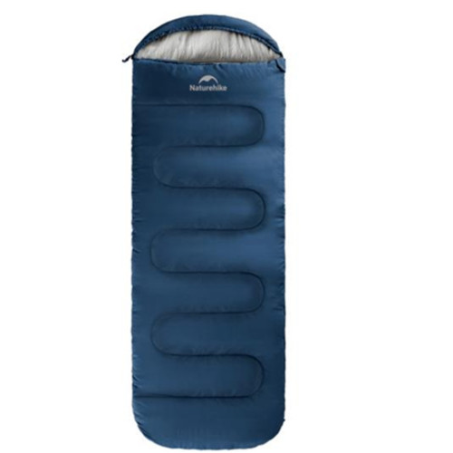 Спальник з капюшоном та закругленим дном Naturehike Y150 NH21MSD08 лівий, темно-блакитний Спальник з капюшоном та закругленим дном Naturehike Y150 NH21MSD08 лівий, темно-блакитний