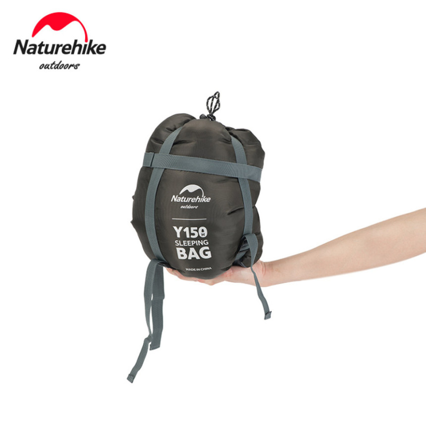 Спальник з капюшоном та закругленим дном Naturehike Y150 NH21MSD08 лівий, темно-блакитний