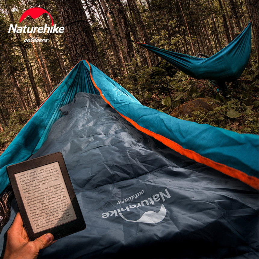 Спальник з капюшоном та закругленим дном Naturehike Y150 NH21MSD08 лівий, темно-блакитний
