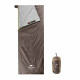 Спальник надлегкий Naturehike Summer LW180 NH21MSD09 лівий, (15°C), p-p XL, коричневий