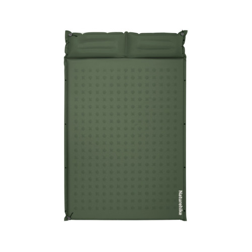Килимок надувний із подушкою двомісний Naturehike CNK2550WS025, 30 мм, зелений