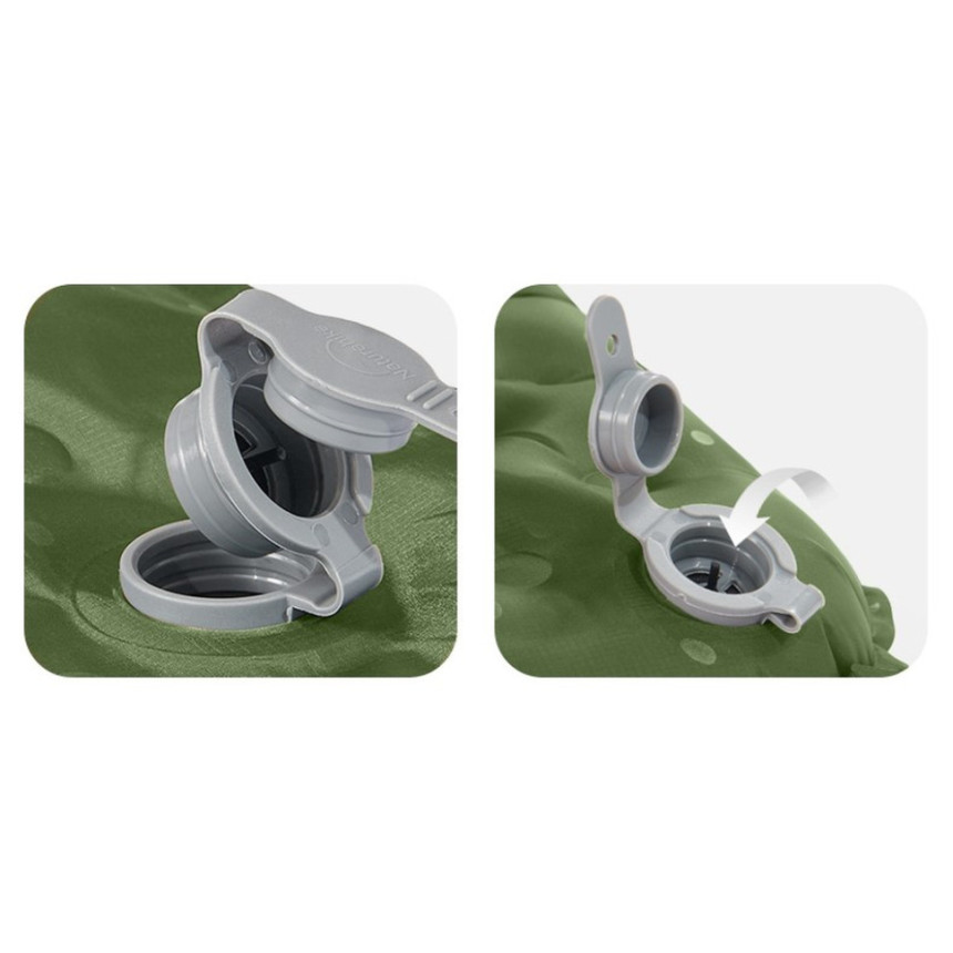 Матрац надувний надлегкий Naturehike CNK2450WS014, із мішком для надування, прямокутний зелений 186 см