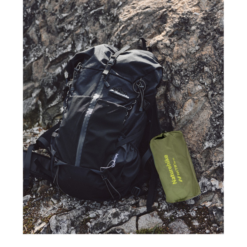 Матрац надувний надлегкий Naturehike CNK2450WS014, із мішком для надування, прямокутний зелений 186 см