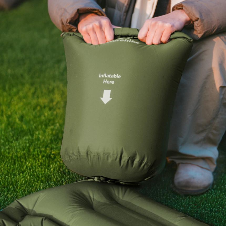 Матрац подвійний Naturehike CNK2550WS019, 65 мм, із мішком для надування, синій