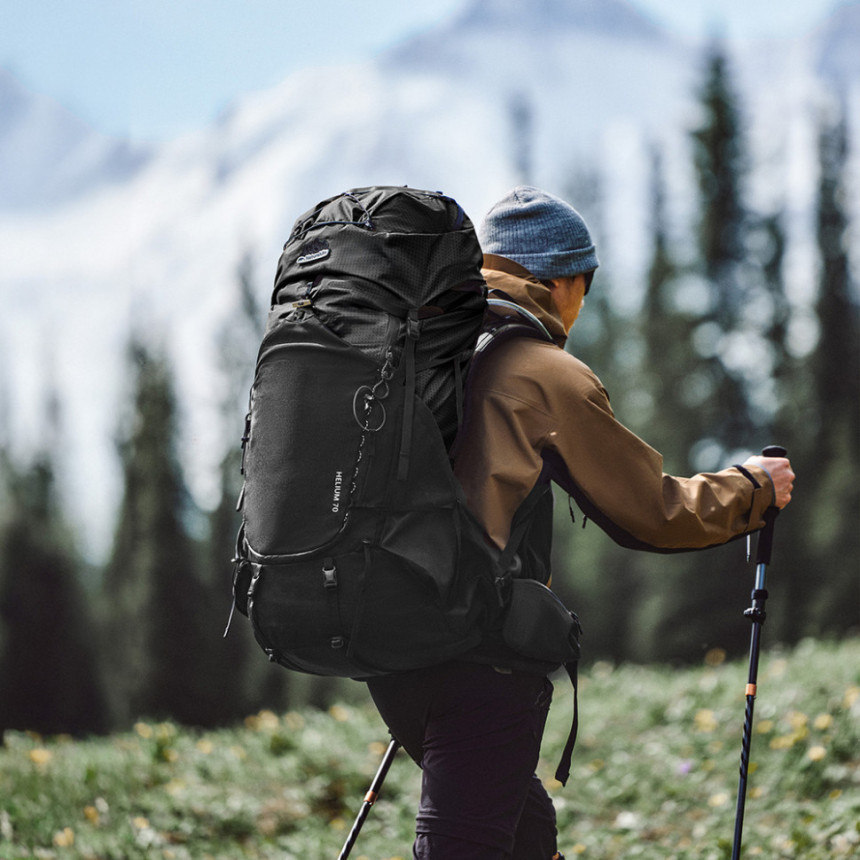 Рюкзак туристичний Naturehike CNK2450XB014, 70 л, чорний, M