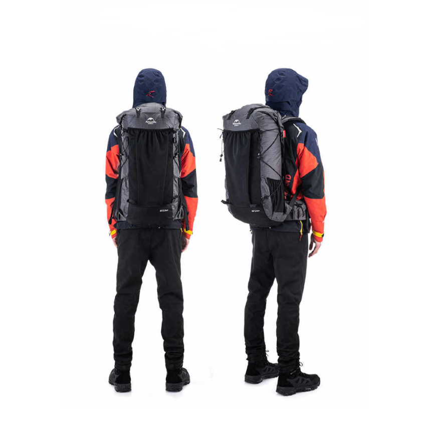 Рюкзак туристичний Naturehike Rock NH19BP095, 60+5 л, чорний