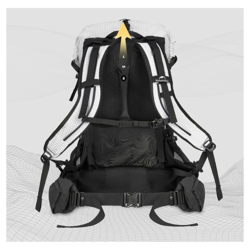 Рюкзак туристичний Naturehike CNK2450XB016, 40 л, чорний, L