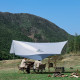 Тент для кемпінгу Naturehike Hexagon NH16T013-S, 150D / Silver Coated, 520*460 см, сіро-блакитний (з двома стійками)