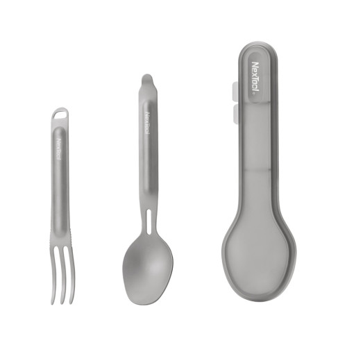 Туристичний набір ложка-виделка NexTool Titanium Tableware Set, титан Туристичний набір ложка-виделка NexTool Titanium Tableware Set, титан
