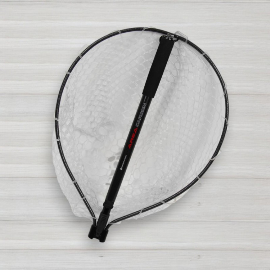 Підсак овальний GC Area Carbon OV50402005R, ручка 2,00м, голова 50 Х 40см, силіконова сітка