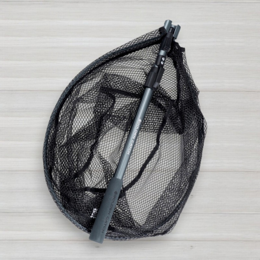 Підсак овальний GC Compact Landing Net, довжина 1,40м, голова 50 Х 40см, прогумована сітка