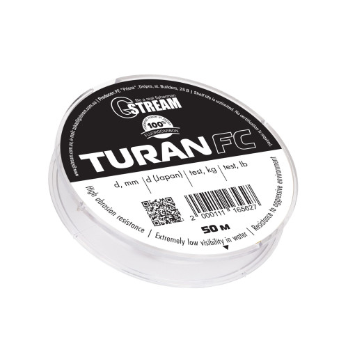 Волосінь G.Stream Turan FC fluorocarbon 50 m 0,495 Волосінь G.Stream Turan FC fluorocarbon 50 m 0,495