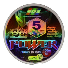 Плетений шнур для риболовлі, EOS Power Super PE, 100м, перетин 0,10мм